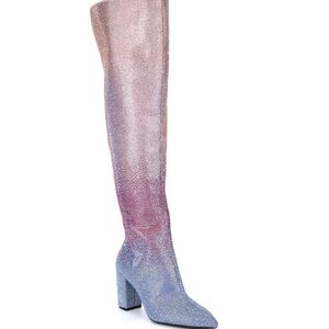 Gianni Bini Pink and Blue Heeled Boots